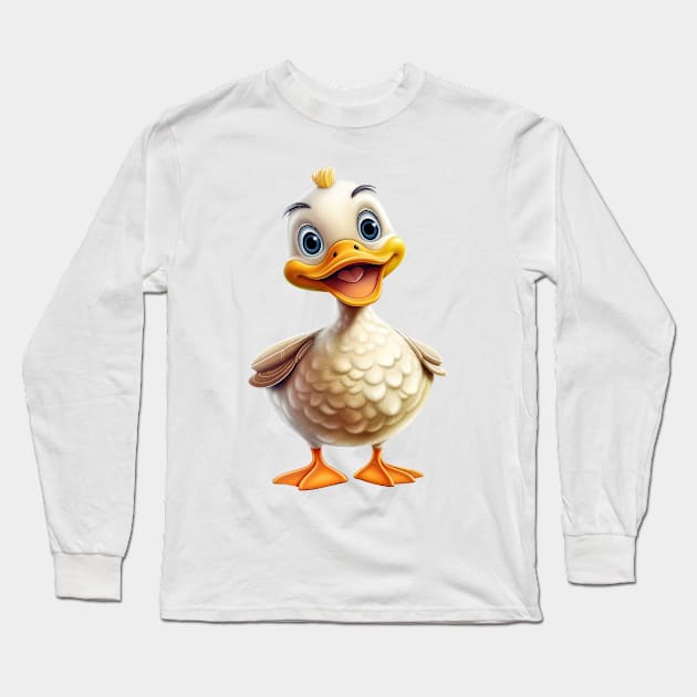 Baby Duck Long Sleeve T-Shirt by Chromatic Fusion Studio